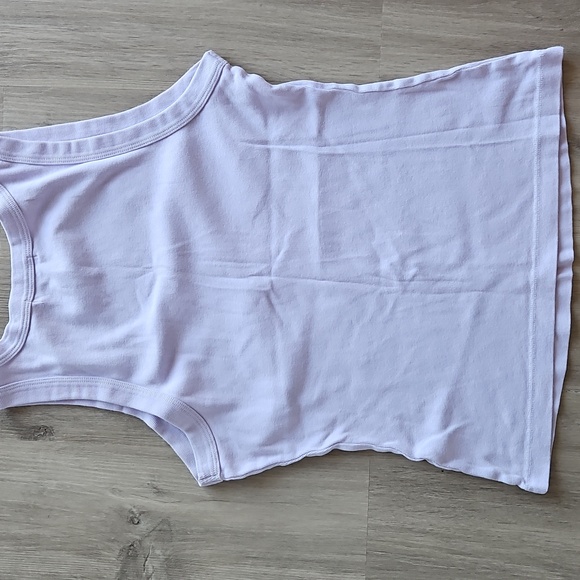 Lavender Michael Stars Sleevels Tank Top 100% Cotton Made In USA - Picture 3 of 4